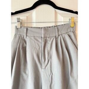 Hollister Light Gray High-Waist Pleated Trousers